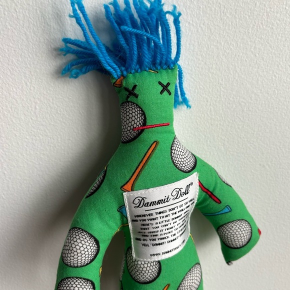 Golf Themed Green Dammit Doll - Picture 3 of 5